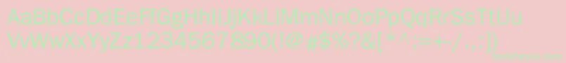 Franklingothic Font – Green Fonts on Pink Background