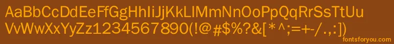Franklingothic Font – Orange Fonts on Brown Background