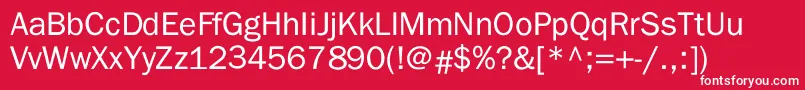 フォントFranklingothic – 赤い背景に白い文字