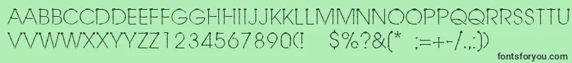 Linotypeschachtelhalm Font – Black Fonts on Green Background