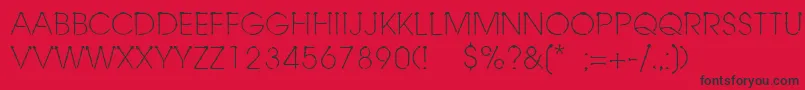 Linotypeschachtelhalm Font – Black Fonts on Red Background