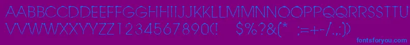 Linotypeschachtelhalm Font – Blue Fonts on Purple Background