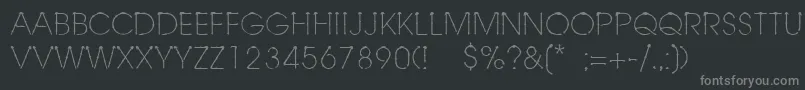 Police Linotypeschachtelhalm – polices grises sur fond noir