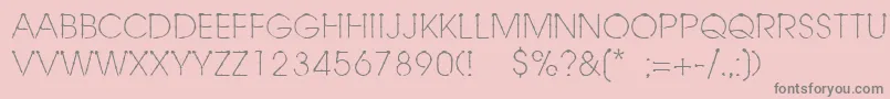 Linotypeschachtelhalm Font – Gray Fonts on Pink Background