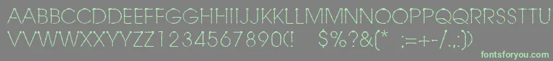 Linotypeschachtelhalm Font – Green Fonts on Gray Background