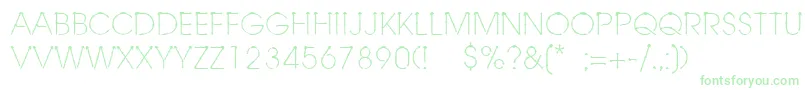 Linotypeschachtelhalm Font – Green Fonts on White Background