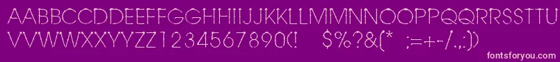 Linotypeschachtelhalm Font – Pink Fonts on Purple Background