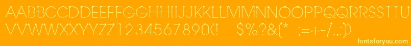 Czcionka Linotypeschachtelhalm – żółte czcionki na pomarańczowym tle