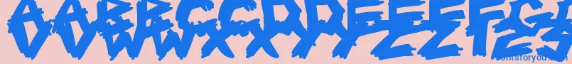 fuente ScrapbookScribblers – Fuentes Azules Sobre Fondo Rosa