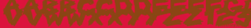 ScrapbookScribblers Font – Brown Fonts on Red Background