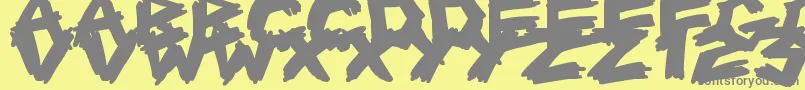 ScrapbookScribblers Font – Gray Fonts on Yellow Background