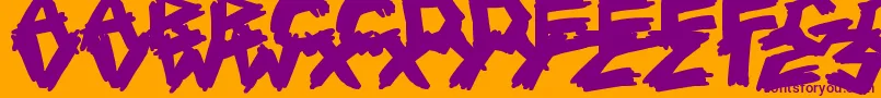 ScrapbookScribblers Font – Purple Fonts on Orange Background