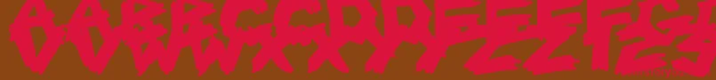 ScrapbookScribblers Font – Red Fonts on Brown Background