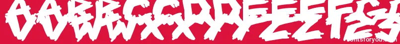 ScrapbookScribblers Font – White Fonts on Red Background