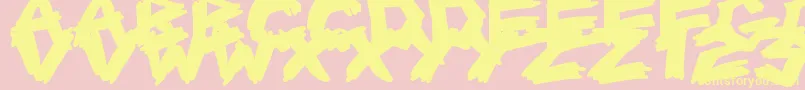 ScrapbookScribblers Font – Yellow Fonts on Pink Background