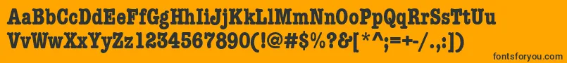 AmtypewritercditcttРџРѕР»СѓР¶РёСЂРЅС‹Р№ Font – Black Fonts on Orange Background