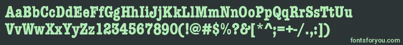 AmtypewritercditcttРџРѕР»СѓР¶РёСЂРЅС‹Р№-fontti – vihreät fontit mustalla taustalla