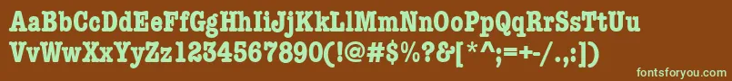 Czcionka AmtypewritercditcttРџРѕР»СѓР¶РёСЂРЅС‹Р№ – zielone czcionki na brązowym tle