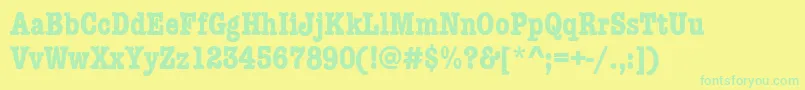 フォントAmtypewritercditcttРџРѕР»СѓР¶РёСЂРЅС‹Р№ – 黄色い背景に緑の文字