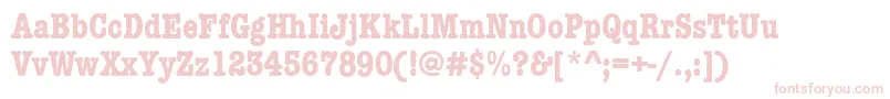 AmtypewritercditcttРџРѕР»СѓР¶РёСЂРЅС‹Р№-Schriftart – Rosa Schriften auf weißem Hintergrund