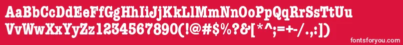 Fonte AmtypewritercditcttРџРѕР»СѓР¶РёСЂРЅС‹Р№ – fontes brancas em um fundo vermelho