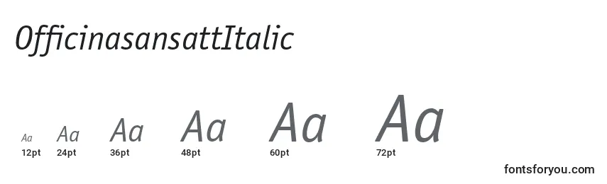 Размеры шрифта OfficinasansattItalic