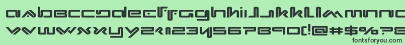 Xephyrexpand Font – Black Fonts on Green Background