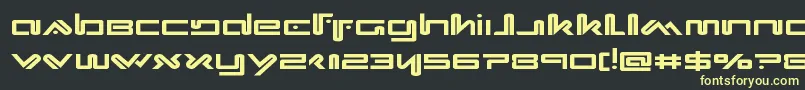 Xephyrexpand Font – Yellow Fonts on Black Background