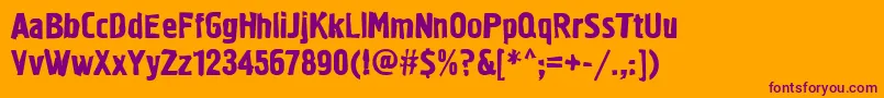 Graffiti1ctt Font – Purple Fonts on Orange Background