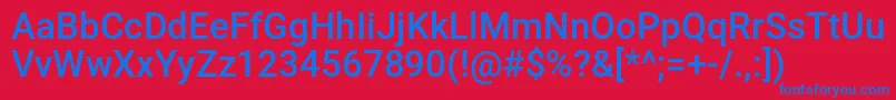 ГостТипА Font – Blue Fonts on Red Background