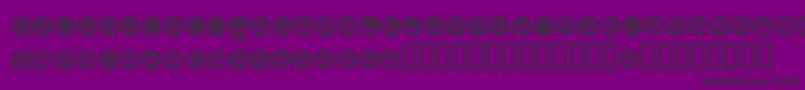 Alesignswhitell Font – Black Fonts on Purple Background