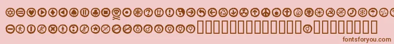 フォントAlesignswhitell – ピンクの背景に茶色のフォント