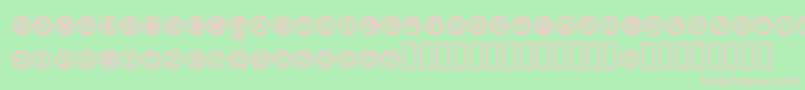 Шрифт Alesignswhitell – розовые шрифты на зелёном фоне