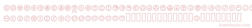 Alesignswhitell-fontti – vaaleanpunaiset fontit valkoisella taustalla