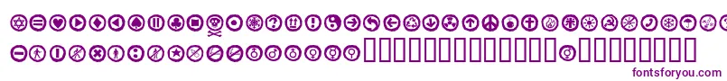 フォントAlesignswhitell – 白い背景に紫のフォント