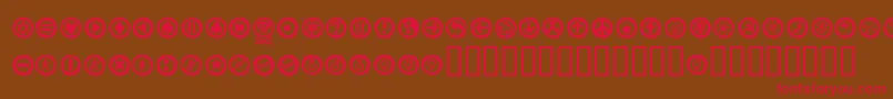 Alesignswhitell-fontti – punaiset fontit ruskealla taustalla