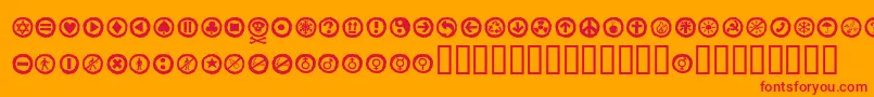 Alesignswhitell Font – Red Fonts on Orange Background