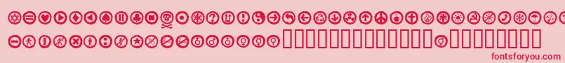Alesignswhitell Font – Red Fonts on Pink Background