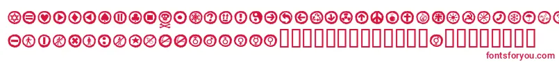 Alesignswhitell-fontti – punaiset fontit valkoisella taustalla