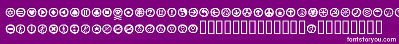 フォントAlesignswhitell – 紫の背景に白い文字