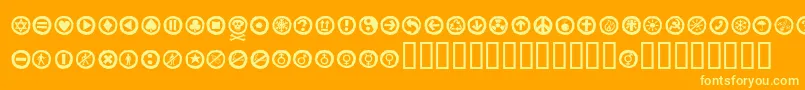 Alesignswhitell Font – Yellow Fonts on Orange Background