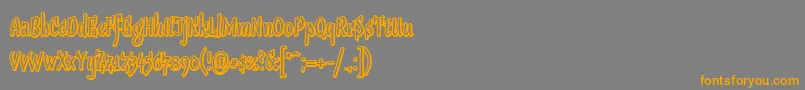 Sudegnakno2-fontti – oranssit fontit harmaalla taustalla