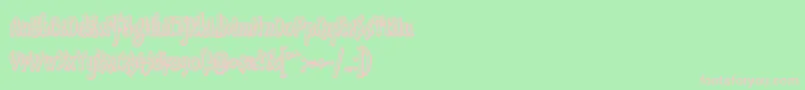 Sudegnakno2 Font – Pink Fonts on Green Background