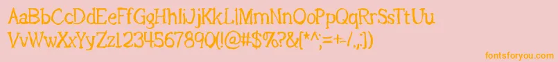 Lightout Font – Orange Fonts on Pink Background