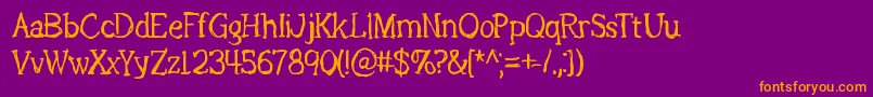 Lightout Font – Orange Fonts on Purple Background