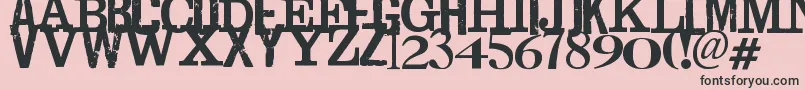 Jenna Font – Black Fonts on Pink Background