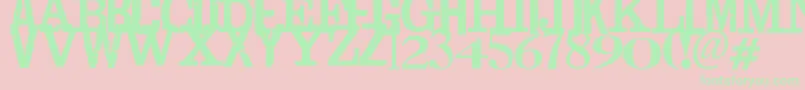 Jenna Font – Green Fonts on Pink Background