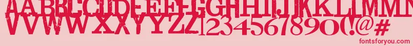 Jenna Font – Red Fonts on Pink Background