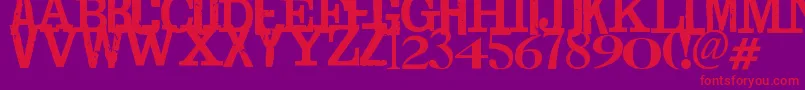 Jenna Font – Red Fonts on Purple Background