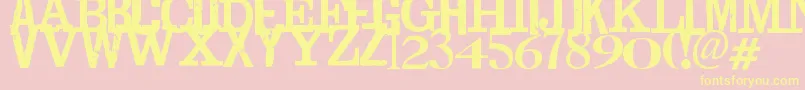 Jenna Font – Yellow Fonts on Pink Background